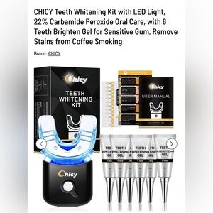 CHICY Teeth Whitening Kit with LED Light, 22% Carbamide Peroxide Oral Care